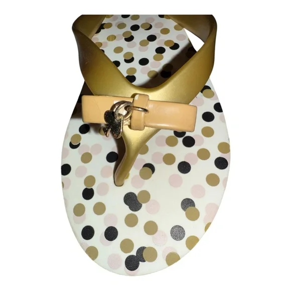 Kate Spade Polka Dot. Flip Flops 9 Sandals - Picture 3 of 6